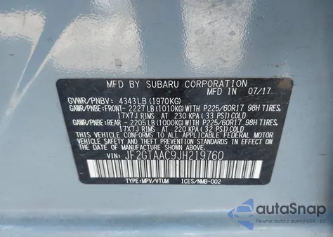 2018 Subaru Crosstrek 2.0I из США, поврежденный, VIN JF2GTAAC9JH219760